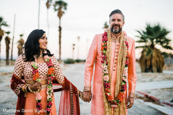 Indian couple holding hands