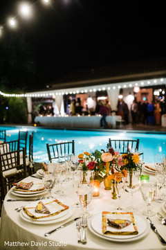 Table by the pool Table by the pool