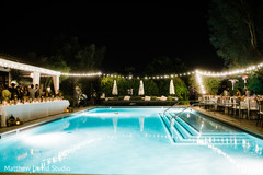 Pool and lightning decor for the ceremony Pool and lightning decor for the ceremony