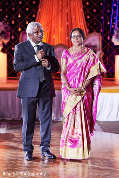 Indian parents at reception speech moment. Indian parents at reception speech moment.