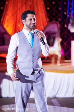 Indian groomsmen at reception speech moment. Indian groomsmen at reception speech moment.