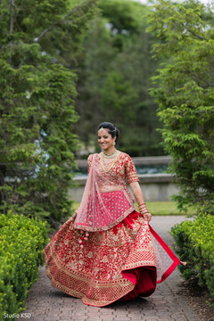 Stunning bride rocking the lengha Stunning bride rocking the lengha