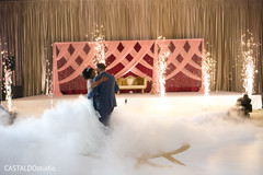 Incredible Indian couple at their wedding reception dance. Incredible Indian couple at their wedding reception dance.