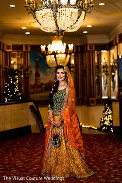 Indian bride before the Sangeet ceremony Indian bride before the Sangeet ceremony