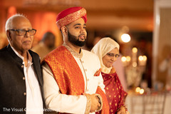 Indian groom with parents Indian groom with parents