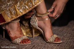 Incredible Indian bridal wedding shoes and anklet. Incredible Indian bridal wedding shoes and anklet.