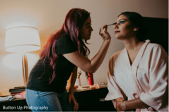 Indian bride and makeup artist Indian bride and makeup artist