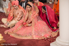 Indian bride and groom about to begin the ceremony Indian bride and groom about to begin the ceremony