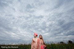 Indian groom and Maharani outdoors Indian groom and Maharani outdoors