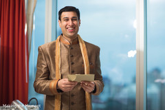 Indian groom reading Maharani's letter Indian groom reading Maharani's letter