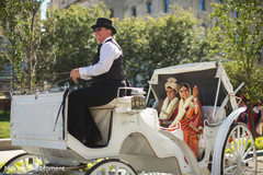 Indian couple in their carriage Indian couple in their carriage