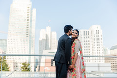 Indian groom kissing the bride Indian groom kissing the bride
