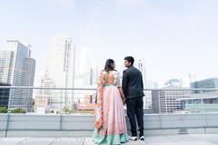 Maharani and Indian groom looking at the amazing view Maharani and Indian groom looking at the amazing view