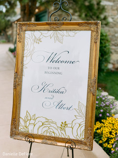 Elegant Indian wedding personalized sign. Elegant Indian wedding personalized sign.