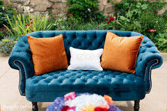 Elegant Indian mehndi party couch. Elegant Indian mehndi party couch.