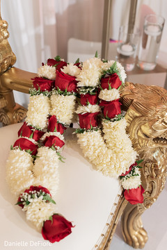 Indian couple's garlands for jaimala ceremony. Indian couple's garlands for jaimala ceremony.