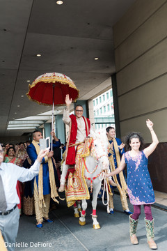 Indian groom's baraat procession. Indian groom's baraat procession.