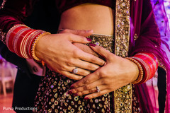 Closeup capture of Indian bride and groom's hands. Closeup capture of Indian bride and groom's hands.