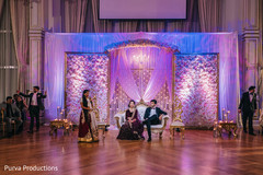 Magnificent Indian wedding reception speech scene. Magnificent Indian wedding reception speech scene.
