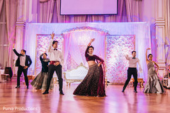 Marvelous Indian couple choreography at reception party. Marvelous Indian couple choreography at reception party.