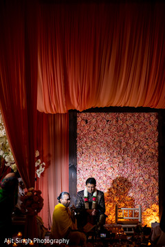 Indian groom is being welcome to the ceremony. Indian groom is being welcome to the ceremony.