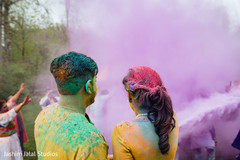 Indian couple with paint Indian couple with paint