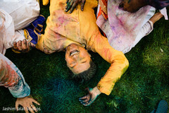 Raja on the floor with paint Raja on the floor with paint