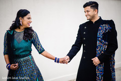 Indian bride holding hands with Raja Indian bride holding hands with Raja