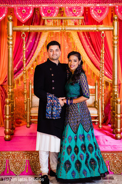 Maharani posing with Indian groom Maharani posing with Indian groom