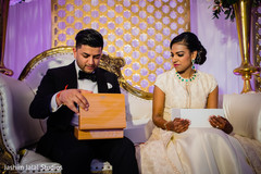 Indian groom and bride at the stage Indian groom and bride at the stage