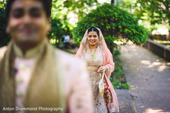Indian bride about to meet with groom Indian bride about to meet with groom