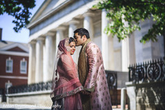 Indian groom and bride having a romantic moment Indian groom and bride having a romantic moment