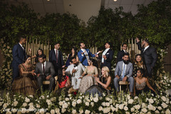 Sensational indian couple with bridesmaids and groomsmen photo shoot. Sensational indian couple with bridesmaids and groomsmen photo shoot.