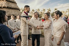 Indian groom receiving bride at ceremony capture. Indian groom receiving bride at ceremony capture.
