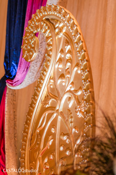 Golden sangeet stage decoration. Golden sangeet stage decoration.