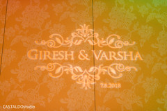 Stunning Sangeet personalized lights decor. Stunning Sangeet personalized lights decor.