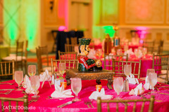 Marvelous Sangeet table centerpiece decor. Marvelous Sangeet table centerpiece decor.