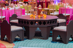 Wonderful Indian pre-wedding sangeet table setup. Wonderful Indian pre-wedding sangeet table setup.