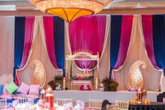 Magnificent Sangeet stage decoration capture. Magnificent Sangeet stage decoration capture.