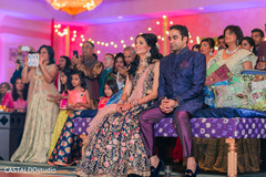 Indian bride and groom at their pre-wedding celebration. Indian bride and groom at their pre-wedding celebration.