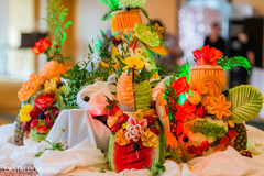 Magnificent Indian wedding reception Fruits table decoration. Magnificent Indian wedding reception Fruits table decoration.