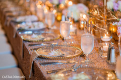 Elegant Indian wedding tableware. Elegant Indian wedding tableware.