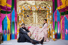 Maharani and Raja posing by the decor Maharani and Raja posing by the decor