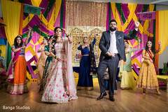 Indian couple performing a choreography Indian couple performing a choreography
