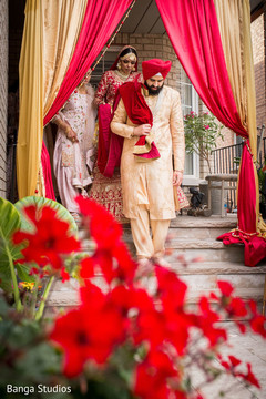 Indian couple after the ceremony Indian couple after the ceremony