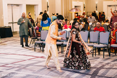 Indian couple at their sangeet dance. Indian couple at their sangeet dance.