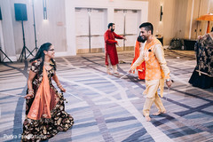 Indian pre-wedding couple's garba dance. Indian pre-wedding couple's garba dance.