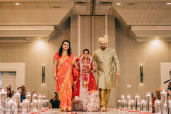 Indian bride making her big entrance to her ceremony. Indian bride making her big entrance to her ceremony.