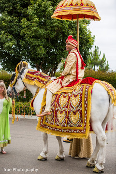 Indian groom's baraat procession. Indian groom's baraat procession.