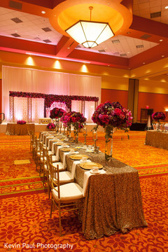 Decor of the table at the Indian wedding reception Decor of the table at the Indian wedding reception